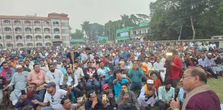 যশোর-১ আসনে বিএনপি প্রার্থী মফিকুল হাসান তৃপ্তির নির্বাচনী গণসংযোগে মানুষের ঢল